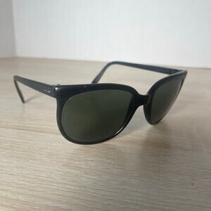 Vintage Bausch and Lomb Sunglasses Frame France Polished Black READ